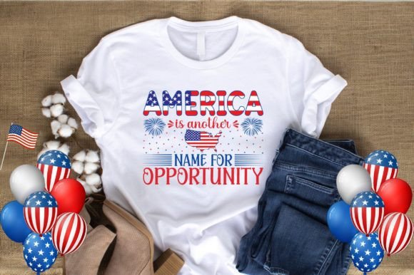 America is Another Name T-shirt Design for Graphics