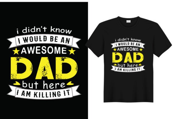 Awesome Dad Vector Graphic T-shirt for Creative Sellers