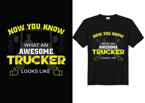 Awesome Trucker T-shirt Design: A Versatile Graphic for Crafters