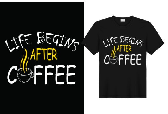 Coffee Typographic T-Shirt Design: A Versatile Graphic for Local Brands