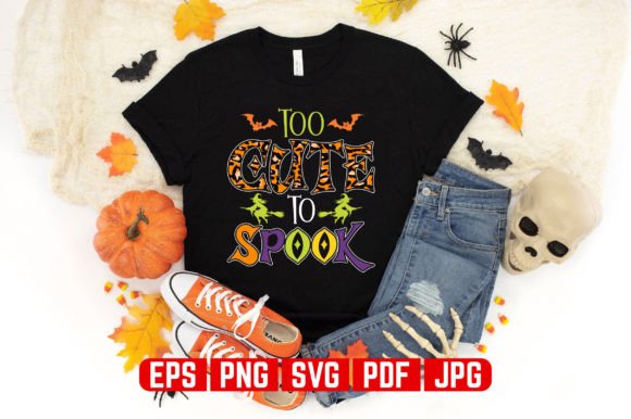 Cute Spook Halloween T-shirt Design for Graphics and Handmade Projects