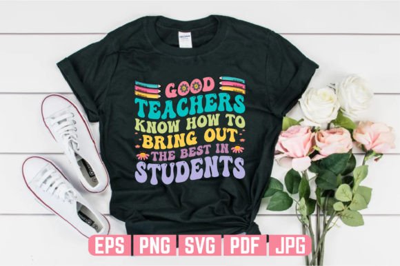 Good Teachers Day Wavy T-shirt Design for Graphics