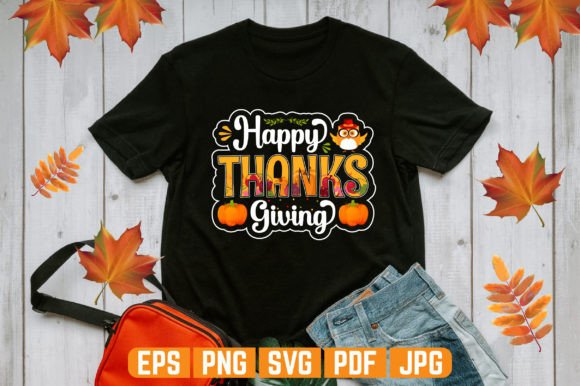 Happy Thanksgiving T-shirt Design for Local Brands