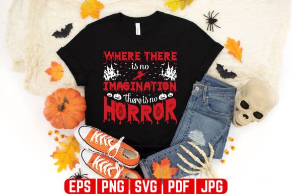 Horror Halloween T-Shirt Design: A Versatile Graphics Asset