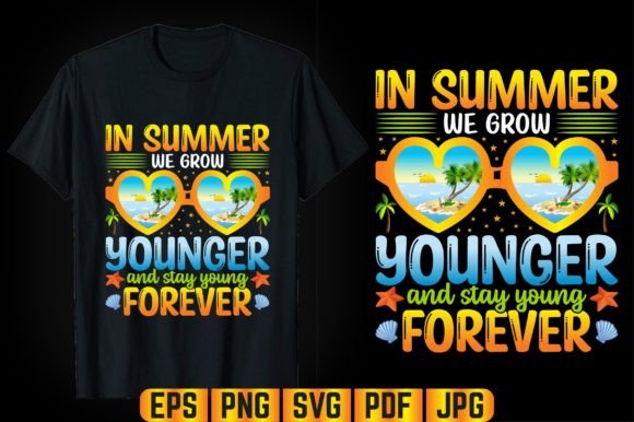 In Summer Typography T-shirt Design for Graphic Templates