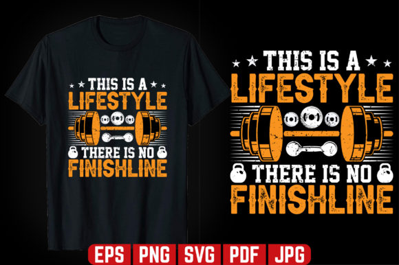 Lifestyle GYM T-shirt Design for Graphic Templates