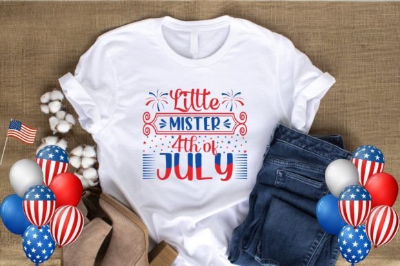Little Mister 4th of July T-shirt Design for Graphics