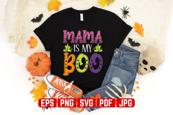 Mama is My Boo: A Halloween T-Shirt Design for Brands