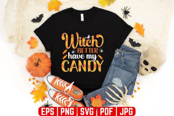 My Candy Witch Halloween T-shirt Design: A Creative Graphics Asset