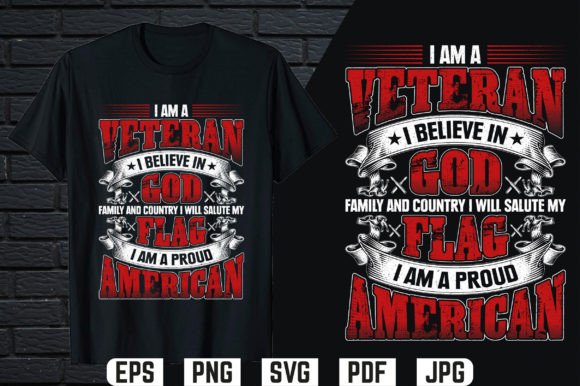 Proud American Veteran T-Shirt Design: A Graphics Review