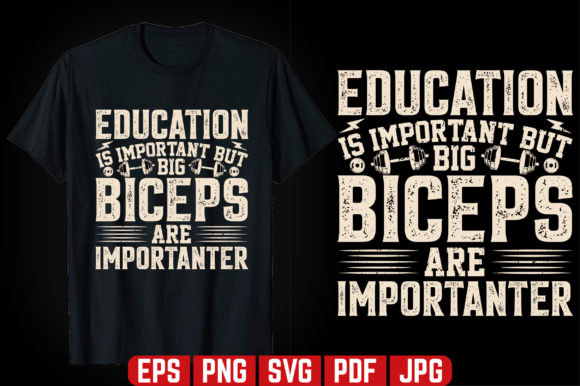 Review: Education is Important GYM Tshirt Design for Graphics