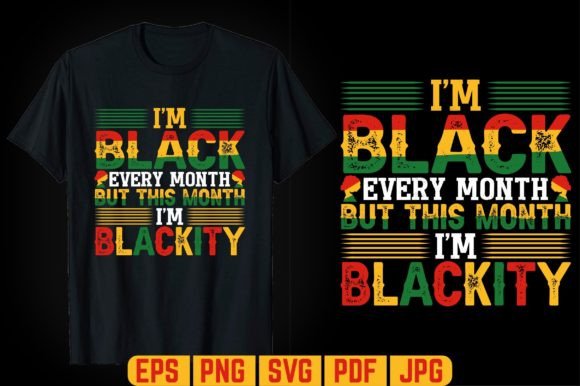 Reviewing I m Black Every Month T-shirt Design for Graphics