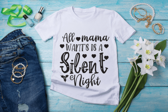 Silent Night SVG T-shirt Design for Graphics and Merch